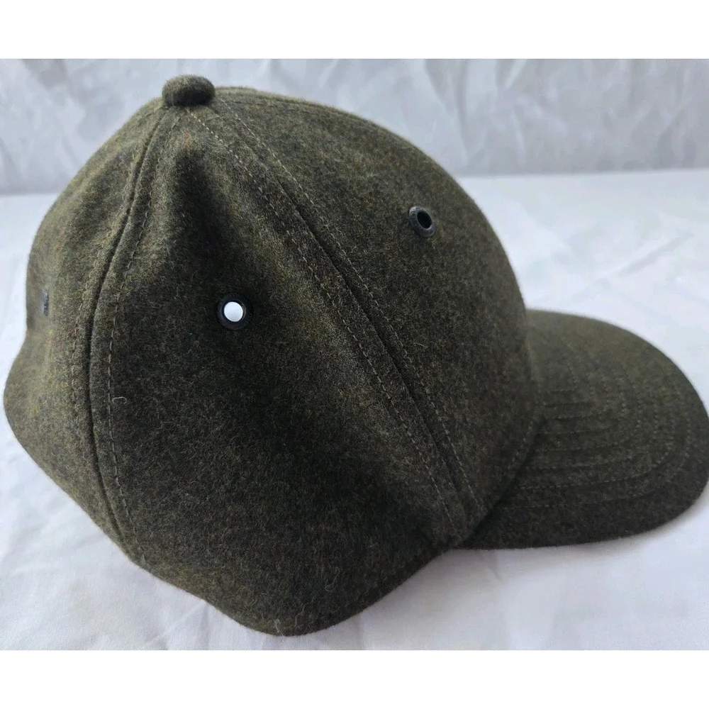 Melin Thermal Olive Green Leather Strapback Wool Hat Cap Golf Streetwear EUC